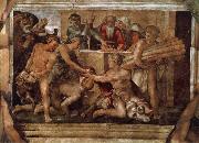 Michelangelo Buonarroti The victim Noachs oil painting artist